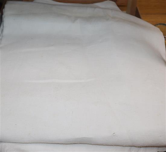 Six French Provincial monogrammed linen sheets